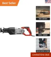 15 Amp Heavy Duty Reciprocating Saw with BUZZKILL Vibration Control - 10" Blade