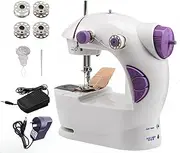 [FANGXIN] Mini Sewing Machine,Portable Sewing Machine for Beginners Adult Kids, 2-Thread 2-Speed 2-Switches Electric Crafting Mending Machine Travel Automatic Sewing Machine