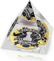 NHL Philadelphia Flyers Bullies Logo in Large Crystal 3 1/4-Inch Pyramid