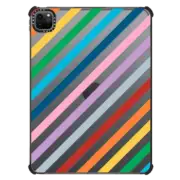 iPad Pro 11-inch (3rd/4th gen) iPad Impact Case Rainbow Stripe 45 Transparent