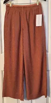 NWT ATHLETA Echo Wide Crop 6 Tall Sunbaked Clay Textured Lightweight Breathable