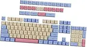 HOMSFOU 132Pcs Height Keycaps for Mechanical Keyboards Cute Candy Design Easy Installation Durable Replacement Gaming Key Caps Gamers