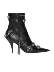 Balenciaga Le Cagole High Heel Booties Women's 8/38 Black Functional Side Zip