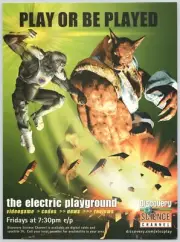 Print Ad 2001 Discovery Science Channel Electric Playground Original Promo Art