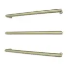 3 x Radiant Brushed Nickel Single Round Bar Towel Rail/Rack - 650 x 90mm