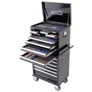 SP TOOLS 307 Piece 15 Drawer Metric/SAE Tool Kit - Black SP50105X