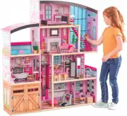 Wooden Shimmer Mansion Dollhouse - Interactive Lights & Sounds for Immersive Fun