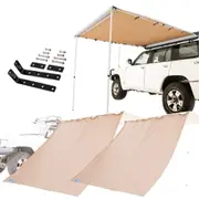 Adventure Kings Awning 2x3m + Mounting Brackets Pair + 2x Awning Side Wall 4WD