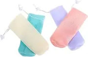 Mikinona Mesh Soap Bag with Foaming Net Sturdy Travel Soap Pouch for Face Wash