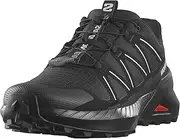 [Salomon] Speedcross Peak Men's Trail Running Shoes, Precise fit, All-Terrain Protection, and Active Grip, Black, 8, Black Black Glacier Gray, 8.5 US