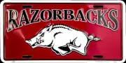 Arkansas Razorbacks License Plate Sign Tag Wall SIgn Man Cave FAST USA SHIPPING