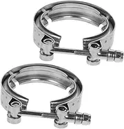 Beatifufu 2pcs Pipes Clamp Clamps Auto Exhaust Clip Motorcycle Hanger Auto Maintenance Bracket Motorcycle Brake Bleeder Kit Stainless Steel Silver