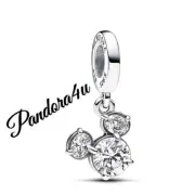 Pandora Disney Mickey Mouse Sparkling Head Silhouett Charm New Tags Foldable Bx