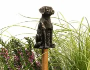 Cane Companions Decorative Labrador Stake Topper Handmade Ornament - Yard Art
