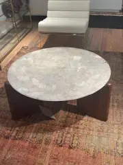 White Quartz Table Top, Quartz Round Table, Agate Sofa Table, Agate Table Decors