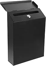 HYTROVE Wall Mounted Mailbox Durable Outdoor Letter Box with Lock Elegant Design for Home Office Shop Weather Resistant Secure Storage for Letters and Suggestions