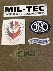 2023 Shot Show Las Vegas, NV Lot of 5 Stickers Decals Hitman,FN America, Walther