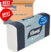 KLEENEX Optimum Hand Towels (4456), 20 Packs, 120 Towels/Pack, 2,400 Towels.