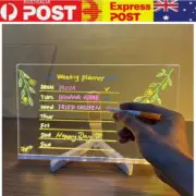 LED Note Board with Colors Acrylic Dry Erase Board With 7 Pens Light Up Gift DIY