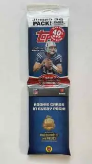 2012 TOPPS FOOTBALL UNOPENED RACK PACK, 36 CARDS, LUCK, WILSON, RG3 RC? 091324