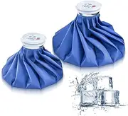 Ice Bag Packs of 2 - Reusable Hot & Cold Packs in 2 Sizes (9/11 inches)