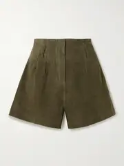 [The Frankie Shop] The Frankie Shop - Lise Suede Shorts - Army green - L L Green