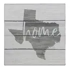 Texas Home Country Word Wall Art Shelf Sitter Sign 5 x 5 Wood Rustic Decor Print