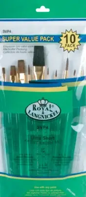 Ultra Short Sable/Camel Super Value Pack Brush Set-10/Pkg (Pack of 3)