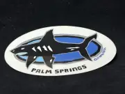 Crazy Shirts Palm Springs Shark Figure Vintage Tag STICKER Set of 3