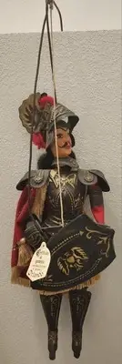 Vintage Large Sicilian Puppet Hand Made Certified Marionette ORLANDO