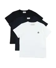 Logo Patch Cotton T-Shirt (Pack of Three) 14Y,12Y,10Y Black