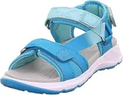 [Superfit] Girls' Criss Cross Sandals, Turquoise Light Green 8400, 10 AU