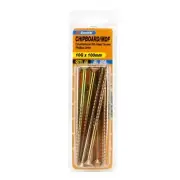 Zenith 10G x 100mm Gold Passivated Countersunk Rib Head Chipboard Screws - 10...