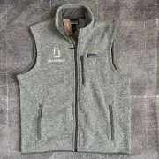 NWT Men's Patagonia Stonewash Heather Gray Better Sweater Zip Vest Jacket Sz L