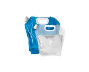 GEERTOP 10L 5L Premium Collapsible Water Container Bag BPA Free Food Grade Clear Plastic Storage Jug-Blue White