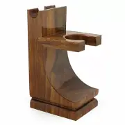 Wooden Vintage Stand for Safety Razor Straight Razor and Shaving Brush Man Gift