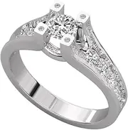 [Generic] Unique 925 Sterling Silver Mossianite Ring For Girls, Sterling Silver, Stone Moissanite