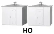 HO Scale - 2 Each Trackside Equipment Buildings, BAC-42220