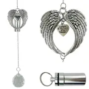 Pet Keepsake Urns for Dogs Ashes with Sun Catcher - Memorial Wind Chimes with...