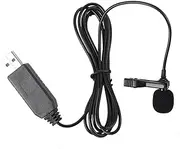Hoement USB Lavalier Microphone with Built Sound Card Omnidirectional Clip Computer Mic for Streaming Recording Vlogging and Conference Calls Compatible with Windows Portable