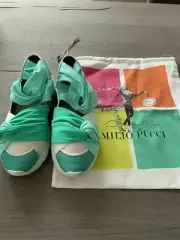 Emilio Pucci City Up Ruffle Trainers Slip-On Sneakers Shoes 39
