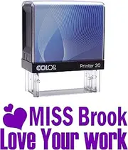 Love Your Work Custom Colop Personalized Teachers Stamp Self Inking Rubber P20 Mini Stamper