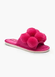 [Taking Shape] Taking Shape Pom Pom Slipper Size M in Raspberry - Women's Shoes Raspberry