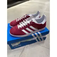 在飛比找蝦皮購物優惠-Adidas GAZELLE 女鞋 休閒款  麂皮 酒紅色 