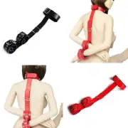 PU Handcuffs & Collar Slave Restraint Back Neck Wrist Cuffs Binding Set