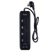 Power Board 4 Outlets with Individual Switch & Surge Protection & 2 USB Ports 1