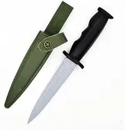 Z-one Rubber Dagger Prop Knife Harmless Safe Fake Knife with Army Green Scabbard Length 10.5 Inch