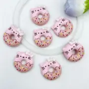 Cartoon Doughnut Flatback Resin Cabochons Scrapbook Accessory Diy Cabochon 10pcs