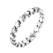 Silver plating Star Ring for Women Wedding Stackable Finger Ring Jewelry_8