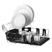 Stainless Steel Dish Cup Drying Rack Drainer Tray Cutlery Holder Organiser